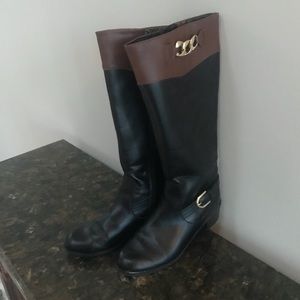 Black & brown boots